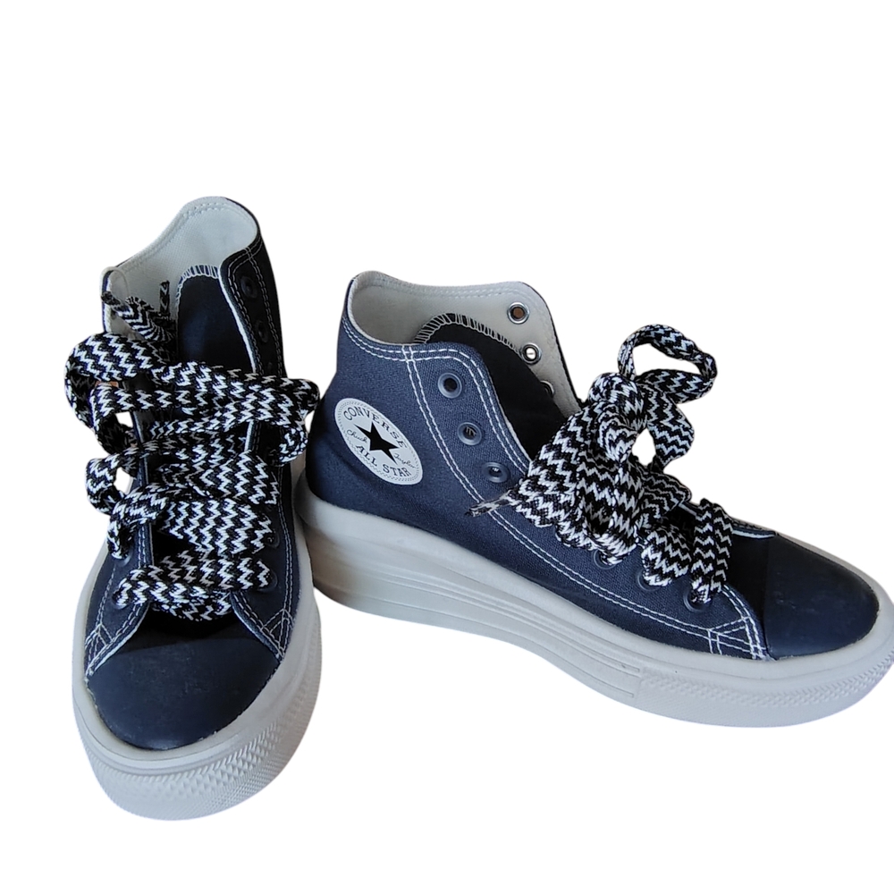 Converse High-Top Sneakers with Black and White Laces